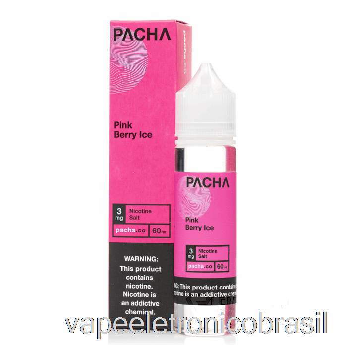 Vape Recarregável Pink Berry Ice - Pacha - 60ml 3mg